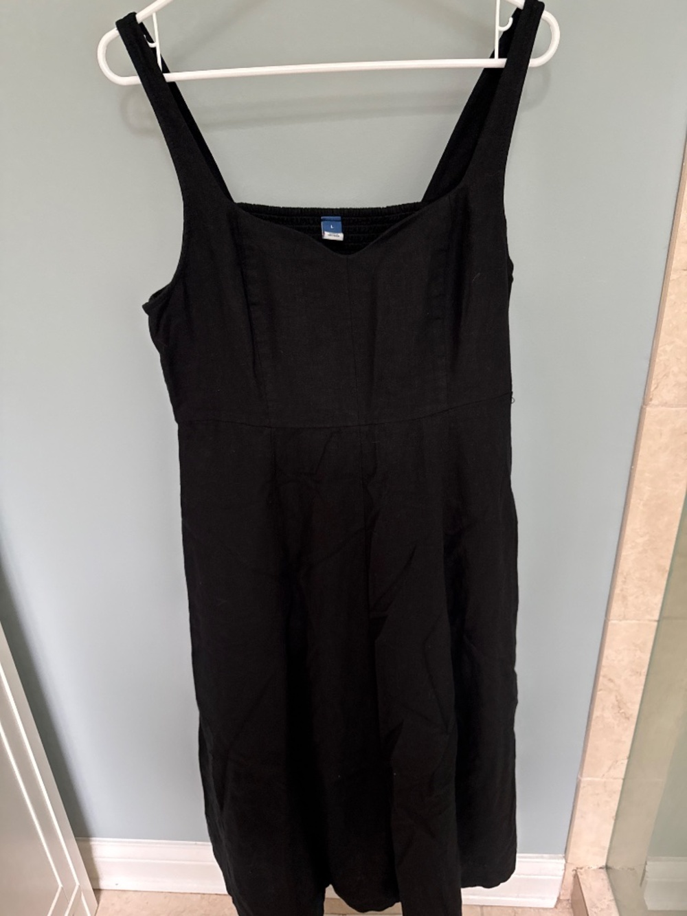 Old navy linen sweetheart midi dress Large - Picture 2 of 5